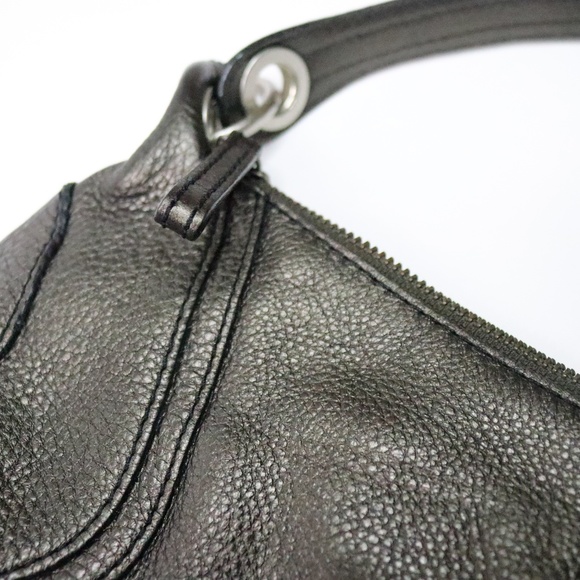 Banana Republic Pewter Metallic Shoulder Bag Occasional Handbag - Picture 5 of 6